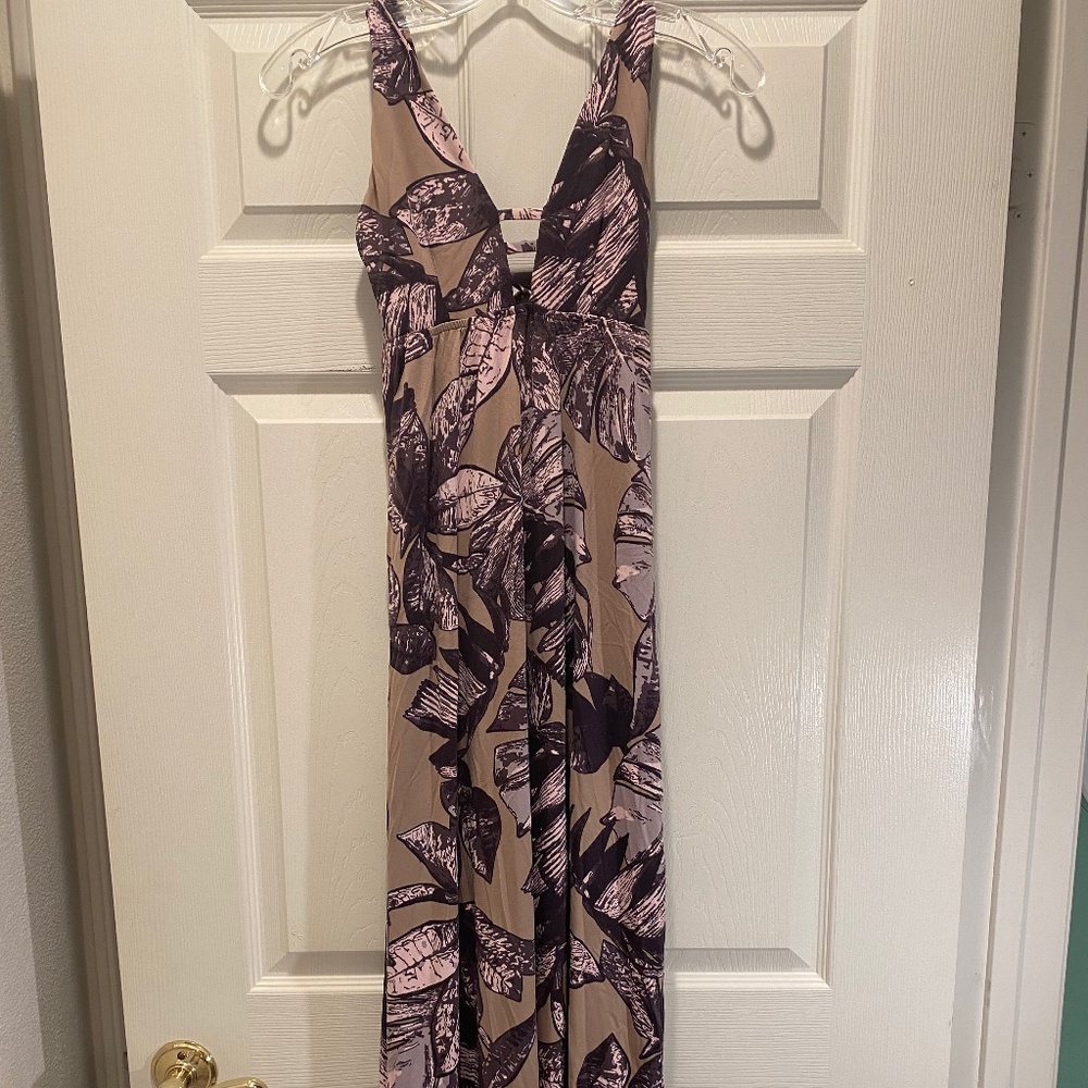 Maaji Strap Back Resort Maxi Dress Beach Bound Print Tropical Cruise - Size S - Picture 6 of 10